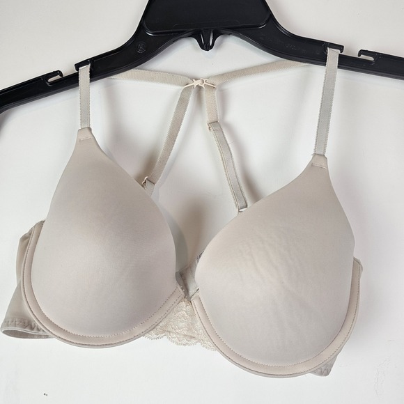 Ellen Tracy Other - Ellen Tracy Bra 34C T-Shirt Bra Beige Nude Underwire Full Convertible Racerback